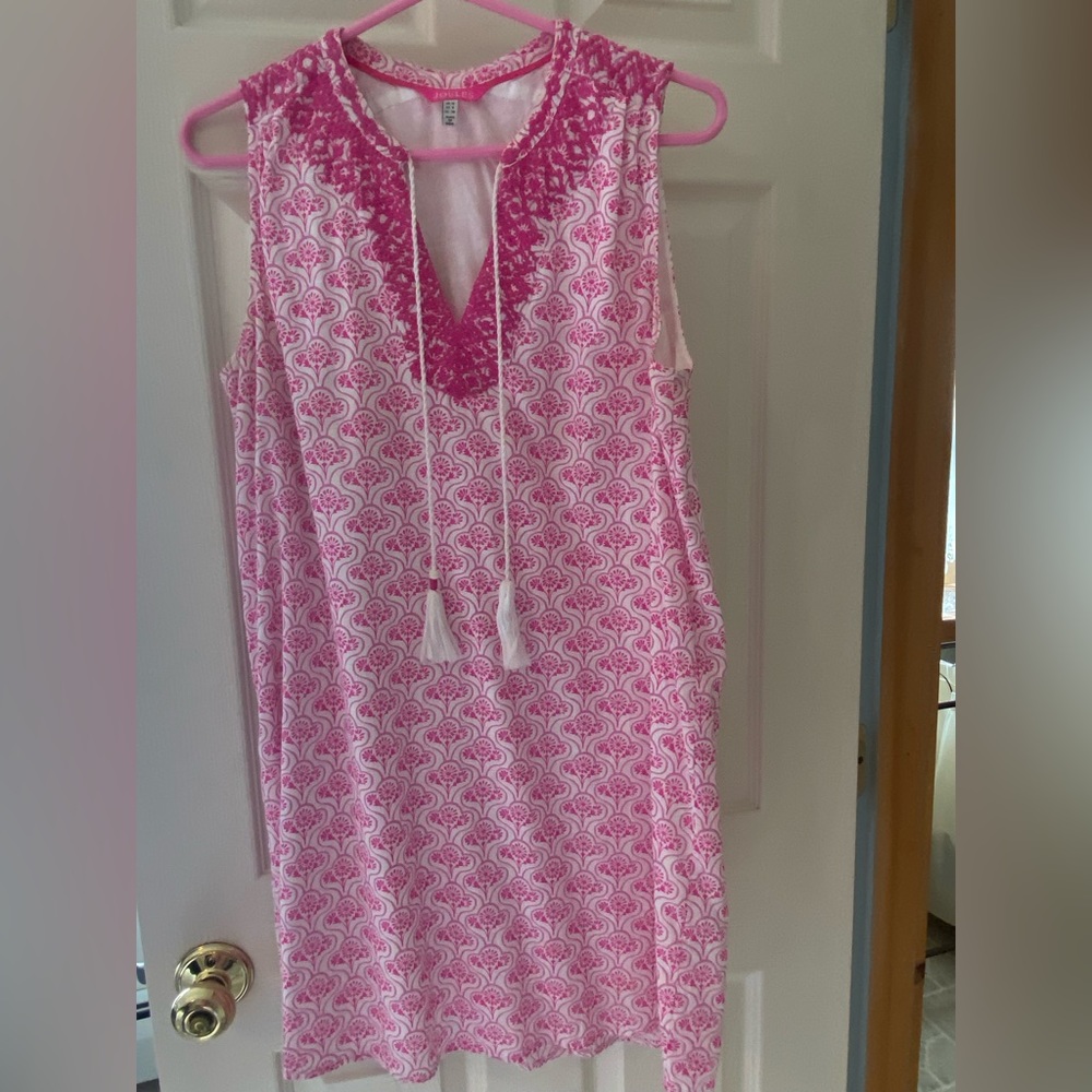 Joules pink dress, size small